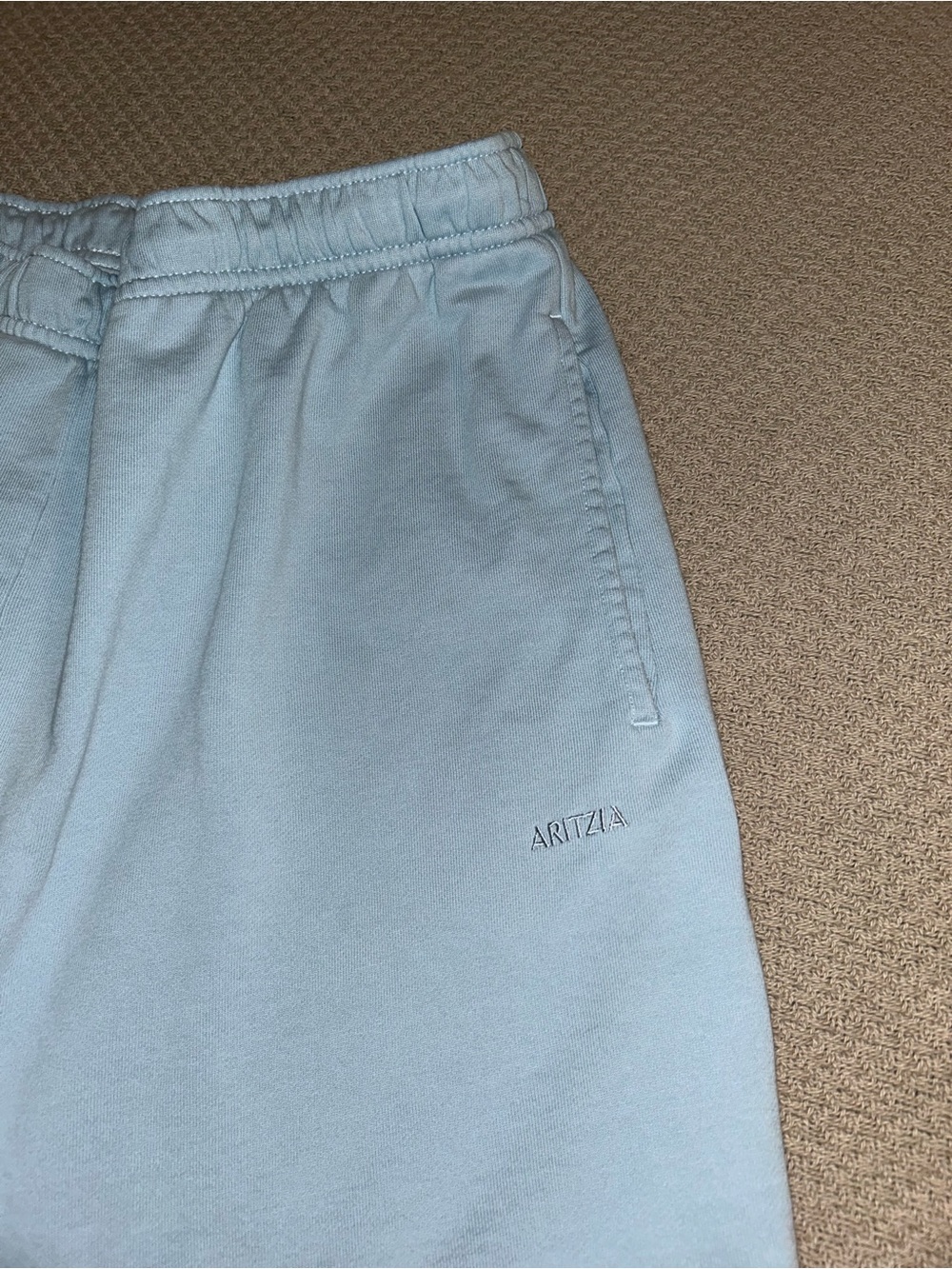 Aritzia Mega Fit Airy Terry Sweatfleece Sweatpants in Dew Blue Size Medium - Picture 5 of 10